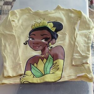 GAP Yellow Long Sleeve Tee with Cartoon Graphics